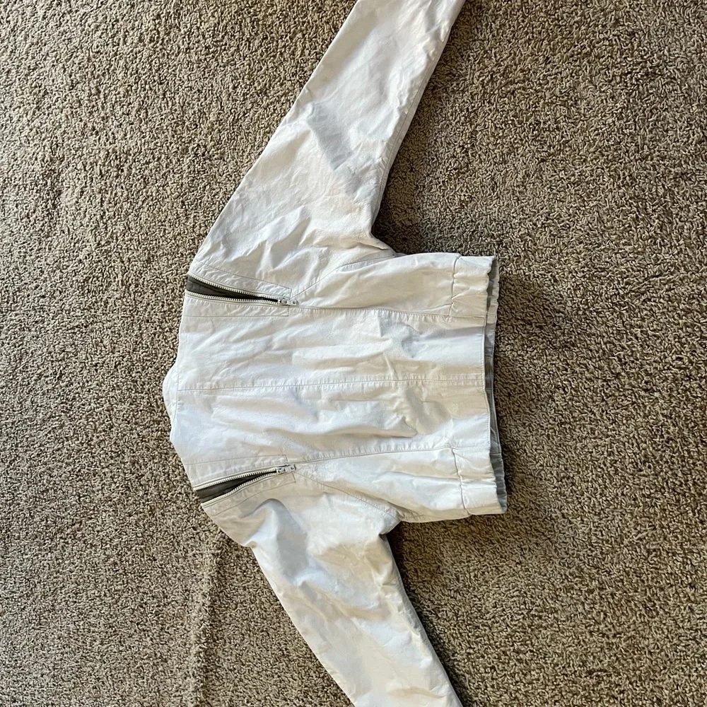 Vintage 80s Comint Argentinian White  and Gray Genuine Leather Jacket - Picture 15 of 16